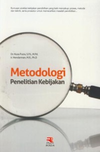 Image of Metodologi penelitian kebijakan