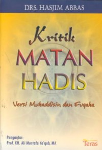 Image of Kritik matan hadis : versi muhaddisin dan fuqaha