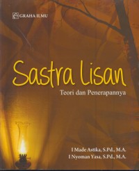 Image of Sastra lisan  : teori dan penerapannya