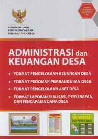 Image of Pedoman penyelenggaraan pemerintahan desa : administrasi dan keuangan desa