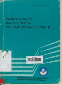 Image of Perkembangan Bahasa Sunda Sesudah Perang Dunia Ii