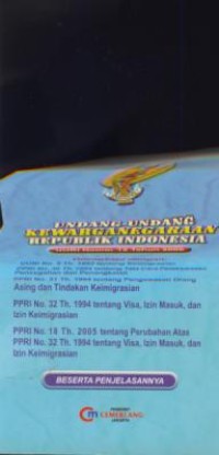 Image of Undang-undang kewarganegaraan Republik Indonesia : UURI nomor 12 tahun 2006