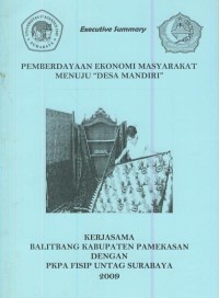 Image of Executive Summary : pemberdayaan ekonomi masyarakat menuju 