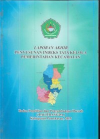 Image of Laporan akhir : penyyusunan indeks tata kelola pemerintah kecamatan