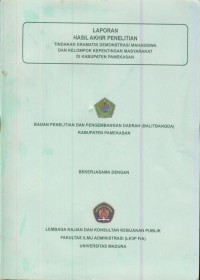 Image of Laporan hasil akhir penelitian tindakan dramatik demonstrasi mahasiswa dan kelompok kepentingan masyarakat di Kabupaten Pamekasan