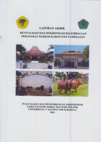 Image of Laporan akhir revitalisasi dan sinkronisasi kelembagaan perangkat daerah Kabupaten Pamekasan