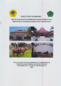 Image of Executive summary revitalisasi dan sinkronisasi kelembagaan perangkat daerah Kabupaten Pamekasan