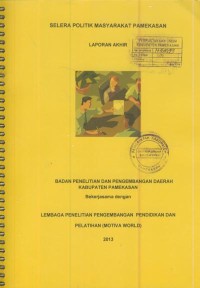 Image of Laporan akhir selera politik masyarakat Pamekasan