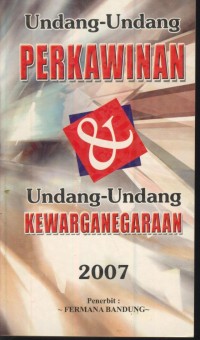 Image of Undang-undang perkawinan & Undang-undang kewarganegaraan 2007