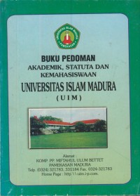 Image of Buku pedoman akademik, statuta dan kemahasiswaan Universitas Islam madura (UIM)