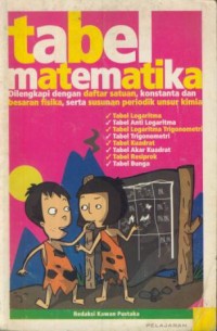 Image of Tabel matematika : dilengkapi dengan daftar satuan, konstanta dan besaran fisika, serta susunan perodik unsur kimia
