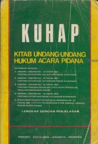 Image of KUHAP (kitab undang-undang hukum acara pidana)
