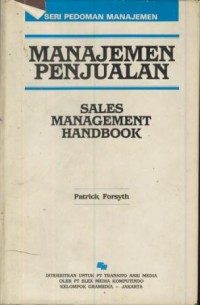 Image of Manajemen penjualan : sales manajement handbook