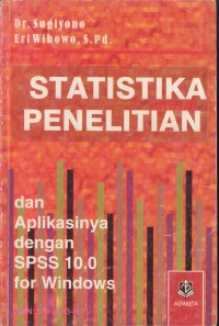 Image of Statistika penelitian  : dan aplikasinya dengan SPSS 10.0 for windows