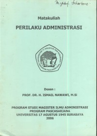 Image of Mata kuliah perilaku administrasi