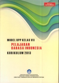 Image of Model rpp kelas vii  kurikulum 2013 : pelajaran bahasa indonesia