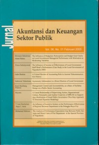 Image of Jurnal Akutansi dan Keuangan sektor Publik