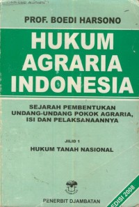 Image of Hukum Agrari Indonesia