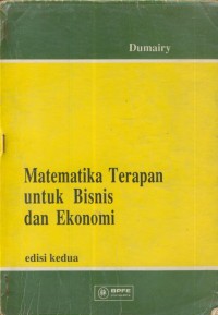Image of Matematika terapan untuk bisnis dan ekonomi