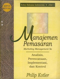 Image of Manajemen Pemasaran : analisis, perencanaan, implementasi, dan kontrol