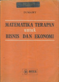 Image of Matematika Terapan untuk Bisnis dan Ekonomi
