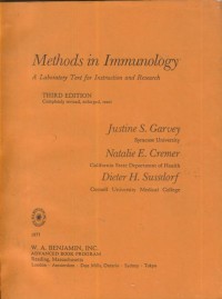 Image of Methods in immunology : a laboratory text for instruction and research