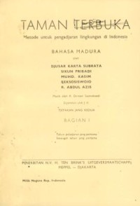 Image of Taman terbuka metode untuk pengadjaran untuk lingkungan di Indonesia : Bahasa Madura