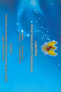 Image of Lampiran peraturan daerah kabupaten pamekasan nomor 49 tahun 2013 tanggal 31 desember 2013 tentang penjabaran anggaran pendapatan dan belanja daerah tahun anggaran 2014