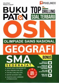 Image of Buku paten OSN GEOGRAFI SMA Sederajat : Olimpiade sains nasional