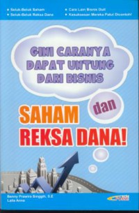 Gini caranya dapat untung dari bisnis saham dan reksa dana !