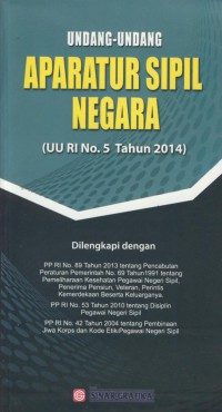 Undang-undang aparatur sipil  negara (uu ri no.5 tahun2014)