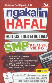 Ngakalin hafal rumus matematika SMP kelas vii, viii, & ix