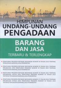 Himpunan undang-undang pengadaan barang dan jasa terbaru & terlengkap