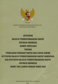 Majelis permusyawaratan rakyat republik indonesia