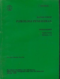 Materi pokok : Psikologi pendidikan-buku iv. 8A-modul 1-6