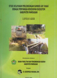 Studi kelayakan perlindungan sumber air tanah sebagai penyangga kehidupan ekosistem Kabupaten Pamekasan