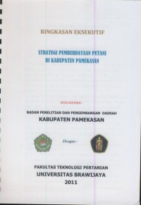 Ringkasan eksekutif strategi pemberdayaan petani di Kabupaten Pamekasan