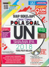 Siap sekejap ! kuasai semua pola soal UN SMA/MA IPA 2018 yg pasti keluar