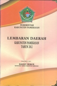 Lembaran daerah kabupaten pamekasan tahun 2012