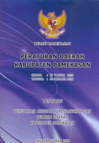 Peraturan daerah kabupaten Pamekasan No : 17 tahun 2018 Tanggal : 26 Oktober 2018 tentang perubahan anggaran pendapatan dan belanja daerah Kabupaten Pamekasan tahun anggaran 2018