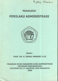 Mata kuliah perilaku administrasi