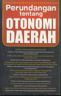 Perundangan tentang otonomi daerah