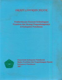 Draf laporan akhir : pemberdayaan ekonomi kelembagaan pesantren dan strategi pengembangannya di kabupaten Pamekasan