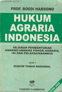 Hukum Agrari Indonesia