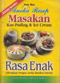 Aneka Resep Masakan Kue Puding dan Ice Cream : Rasa enak dilengkapi dengan aneka masakan daerah