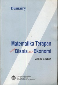 Matematika Terapan Untuk Bisnis dan Ekonomi