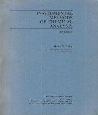 Instrumental methods of chemical analysis