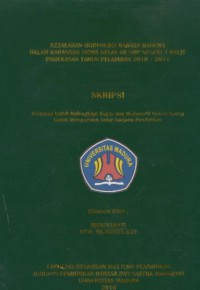 Kesalahan morfologi bahasa Madura dalam karangan siswa kelas VII SMP Negeri 1 Galis Pamekasan tahun pelajaran 2010/2011