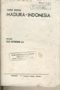 Kamus Bahasa Madura-Indonesia