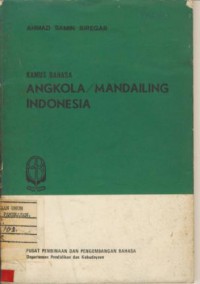 Kamus Bahasa Angkola/Mandailing Indonesia
